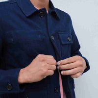 Akash Chore Coat Cotton Denim in Indigo