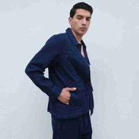 Akash Chore Coat Cotton Denim in Indigo