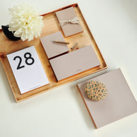 Greige Jotters with Gold edging (set of 2)