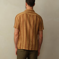 Men's Fez Embroidered Linen S/S