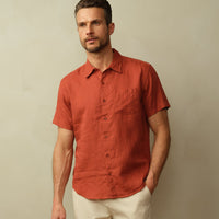 Men's Hudson Shirt in Garment Dyed Linen