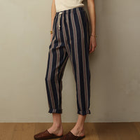 Bali Drawstring Embroidered Linen Pant
