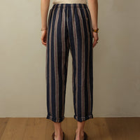 Bali Drawstring Embroidered Linen Pant