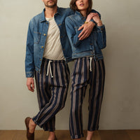 Bali Drawstring Embroidered Linen Pant