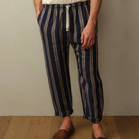 Bali Drawstring Embroidered Linen Pant