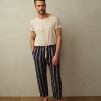 Bali Drawstring Embroidered Linen Pant