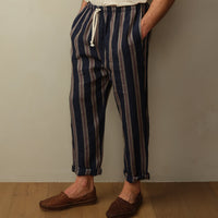 Bali Drawstring Embroidered Linen Pant