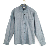 Neil Long Sleeves Shirt Cotton Kora in Indigo Chambray