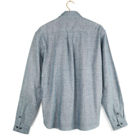 Neil Long Sleeves Shirt Cotton Kora in Indigo Chambray