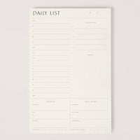 Daily List Planner Pad