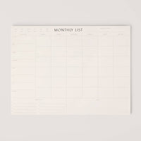 Wilde House Monthly List Planner Pad