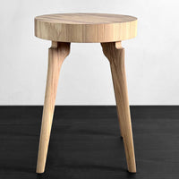 Side Table with End Grain Round Top