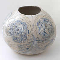 Delphine Rose Large Vase w Gold