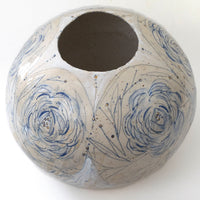 Delphine Rose Large Vase w Gold