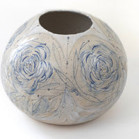 Delphine Rose Large Vase w Gold