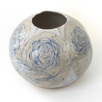 Delphine Rose Large Vase w Gold