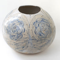 Delphine Rose Large Vase w Gold