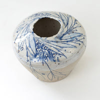 Delphine Small Vase w Cobalt Bleed