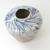 Delphine Small Vase w Cobalt Bleed