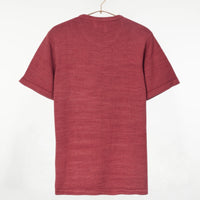 Azad S/S Pocket Flat Knitted Tee Pomegranate