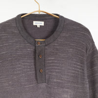 Bandhu Henley Flat Knit Sweater Coffee