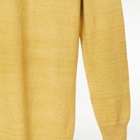 Madhur Johnny Collar Flat Knit Sweater Yellow