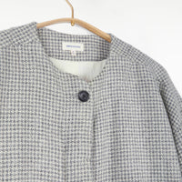 Chanda Overcoat Houndstooth Wool Grey