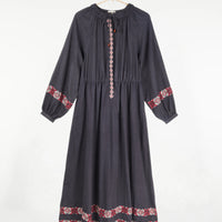 Mahira Dress Embroidered Black