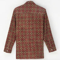 Mitra Top Kora Geometric Print Madder