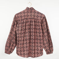 Sabrina Top Kora Geometric Print Brown