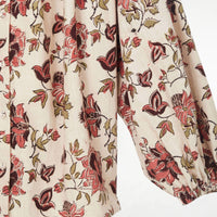 Sabrina Top Kora Floral Print in Madder