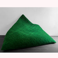 Velvet Quilted Bean Bag Chair with Beans