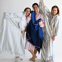 Blue Thin Stripe Cape Towel
