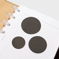 Circle Sticky Note Set: Almost Black