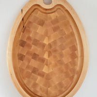 End Grain Deep Juice Groove Small Egg Carving Board- Limited Edition