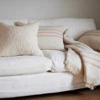 Caral Terracotta Stripe Lumbar Pillow