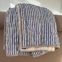 Simple Lines Throw - Pacifica Stripe & Off-White