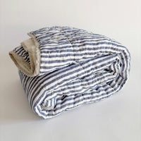Simple Lines Throw - Pacifica Stripe & Off-White
