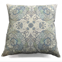 Bloomful Journey Reversible Pillow 26"x26" Powder Blue