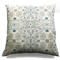 Bloomful Journey Reversible Pillow 26"x26" Powder Blue