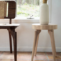 Side Table with End Grain Round Top