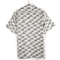 Harshil 2 Pocket Shirt Cotton Kora with Cloud Ikat in Charcoal