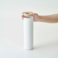 Round Tissue Case - Steel + Wood
