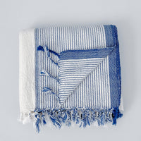 Ivory Blue Tribeca Towel