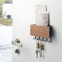 Magnetic Key Rack - Steel + Wood