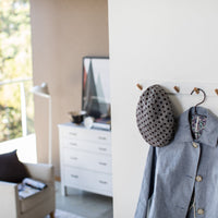 Wall-Mounted Coat Rack - Steel + Wood