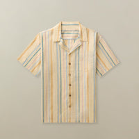 Fez Shirt in Striped Linen