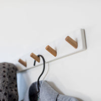 Wall-Mounted Coat Rack - Steel + Wood
