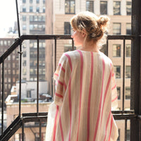 Pink Ivory Montauk V-Neck Kaftan