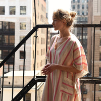 Pink Ivory Montauk V-Neck Kaftan